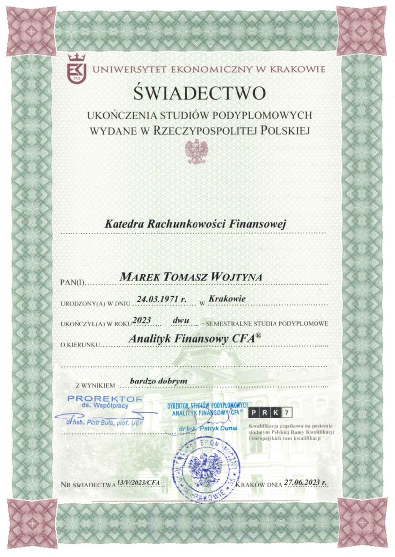 Zarobki analityka finansowego 2023