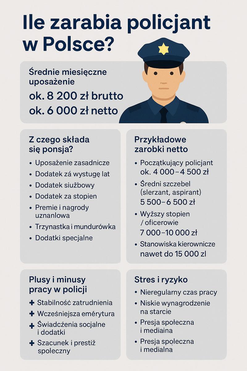 Wykształcenie a pensja policjanta