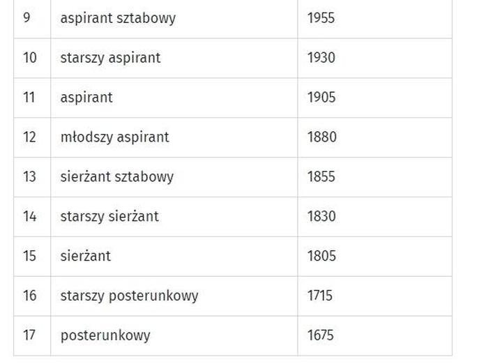 Zarobki policjanta bez matury