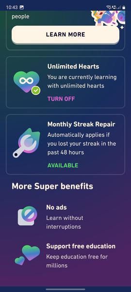 Ceny subskrypcji Duolingo