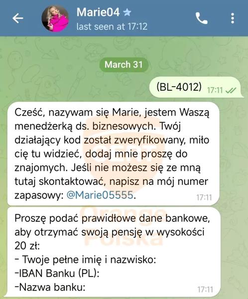 Oglądanie reklam na Telegramie